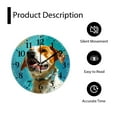 thumbnail image 4 of 12 Inch Wall Clock Battery Operated Silent Clock Decorative for Office, Kitchen, Outdoor, Living Room，Grey Dog Graceful, 4 of 4