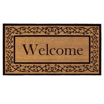 Calloway Mills 120072436WELC 24 x 36 in. Abbington Rectangular Doormat, Natural & Black