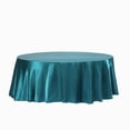 thumbnail image 3 of Efavormart 108" TEAL Wholesale Linens SATIN Round Tablecloth for Kitchen Dining Catering Wedding Birthday Party Events, 3 of 10