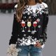 thumbnail image 3 of Gibobby Sudadera de Navidad para mujer informal de casa con estampado navideño para mujer(AF,G), 3 of 4