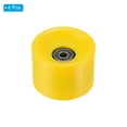 thumbnail image 3 of Uxcell 70mm 78A with Black ABEC-9 Bearings Soft Cruiser Wheels Street Wheels Skateboard PU Yellow 4pcs, 3 of 5