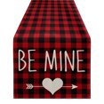 thumbnail image 2 of Mouliraty Valentine's Day Table Flag Festival Decoration Little Gnome Pattern Linen Table Cloth 33 * 183cm, 2 of 7