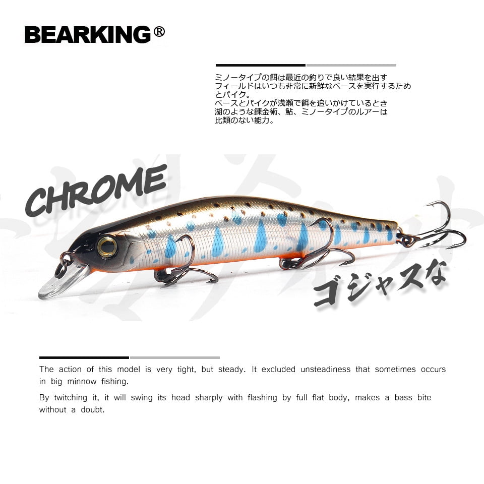 3PCS/Set Bearking 11cm 17g Magnet Weight System Casting  Model Fishing Lures Hard Bait Dive 0.8-1.2m Quality Wobblers Minnow