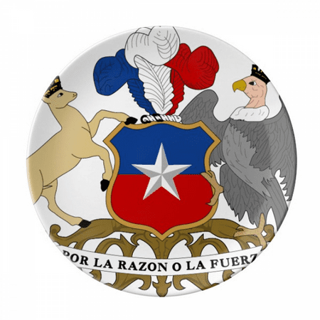 

Chile National Emblem Country Plate Decorative Porcelain Salver Tableware Dinner Dish