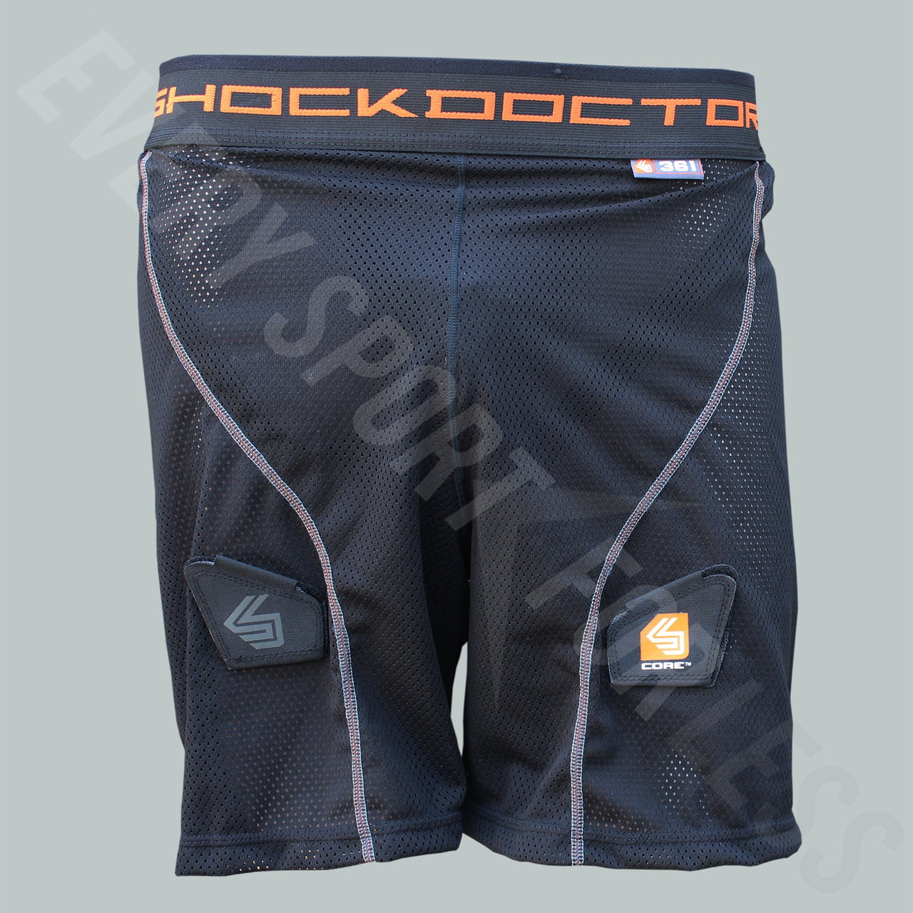 Shock Doctor #361-07-13 Boy's Core Loose Hockey Perforated Shorts W/ Bioflex Cup 