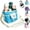 Blue, variant on Insulated Drink Carrier Bag for 4 Cups, Multiple Tumbler Carrier Caddy, Family Size 4 Compartment Drink Bag, Water Bottle Holder with Adjustable Strap, Drink Caddy Tote for Coffee, Travel, Outings