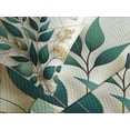 thumbnail image 3 of Ambesonne Eucalyptus Leaves Quilted Bedspread Set 3 Pcs, Autumn Blooms, King Size, Dark Teal Amber Ivory, 3 of 4