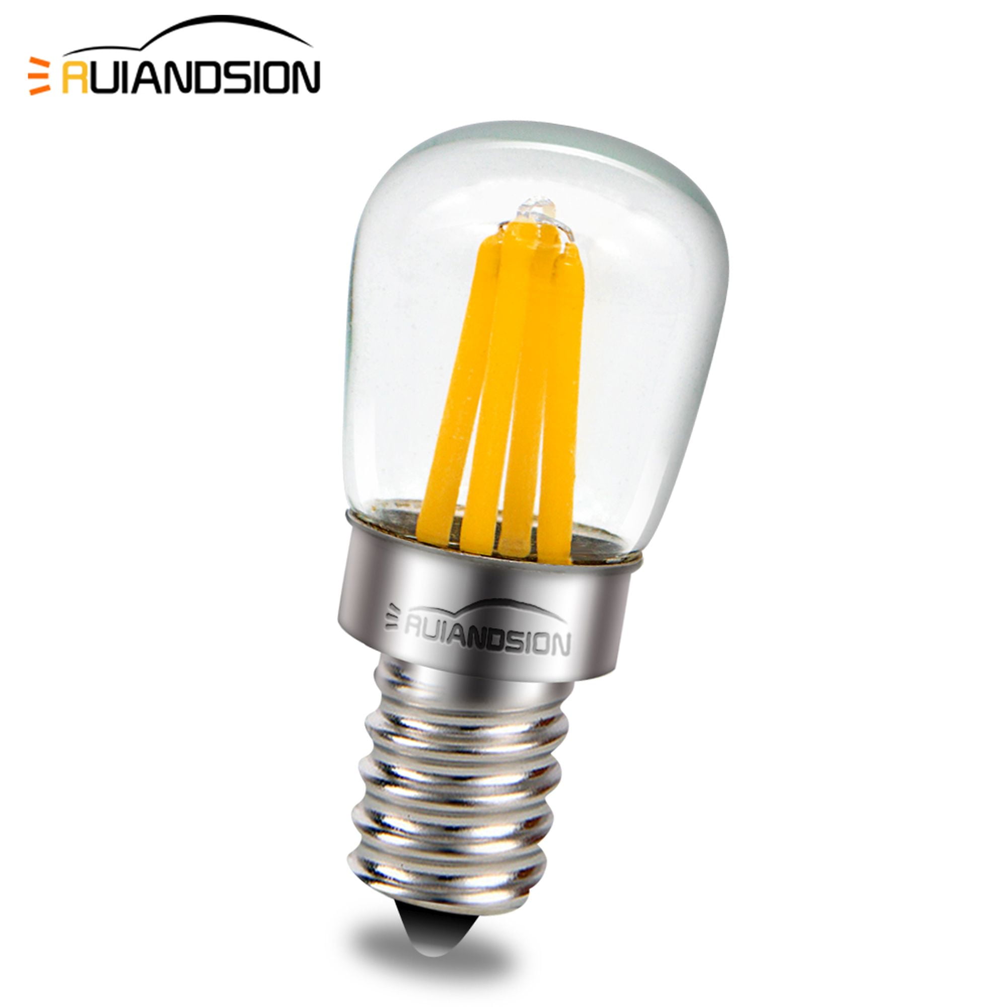 Ruiandsion E12 LED Bulb Warm White 3000K 4 Filament 400LM 2W 110V for Bedroom Lamp Restaurant Holiday Decor,(pack of 10)