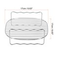 thumbnail image 2 of Unique Bargains Square Baking Rack Cooling Cooking Rack 6.63' Stainless Steel Rust Free with 8 Skewers 2 Pack, 2 of 5