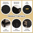 thumbnail image 2 of Euroco Bathroom Vanity with Sink – 5-Drawer MDF Cabinet with Concealed Storage and Pre-Drilled Three-Hole Basin, 2 of 6