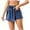 Dark Blue, variant on Womens Crossover Jean Shorts - Stretch High Waisted Trendy Denim Shorts Curvy Casual Summer Clothes