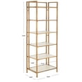 thumbnail image 3 of SAFAVIEH Kimmy Modern 6 Tier Modern Glam Etegere, Gold/White (23.8 in. W x 16 in. D x 72 in. H), 3 of 8