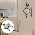 thumbnail image 3 of EIMELI 1Pc Wall Clock Wall Hanging Clock Iron Art Hanging Clock Double Sided Clock, 3 of 6