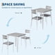 thumbnail image 2 of 3-piece estilo rural dining mesa set para 2: small, space-saving mesa con 2 cozy sillas - blanca & gray, great para apartments, 2 of 6