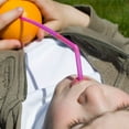 thumbnail image 4 of 100Pcs Plastic Disposable Straws,Super Extra Bendy L,Flexible Bendy Drinking Straws,Colorful Bendable Long Straws,Create Art Straws,Suitable for All Kinds of Beverages,Juices 10.3 Inches, 4 of 7