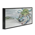 thumbnail image 2 of Stupell Industries Vivid Crab Beach Shoreline Nautical Landscape Scene Painting Black Framed Art Print Wall Art, Design by Stacy Gresell, 2 of 5