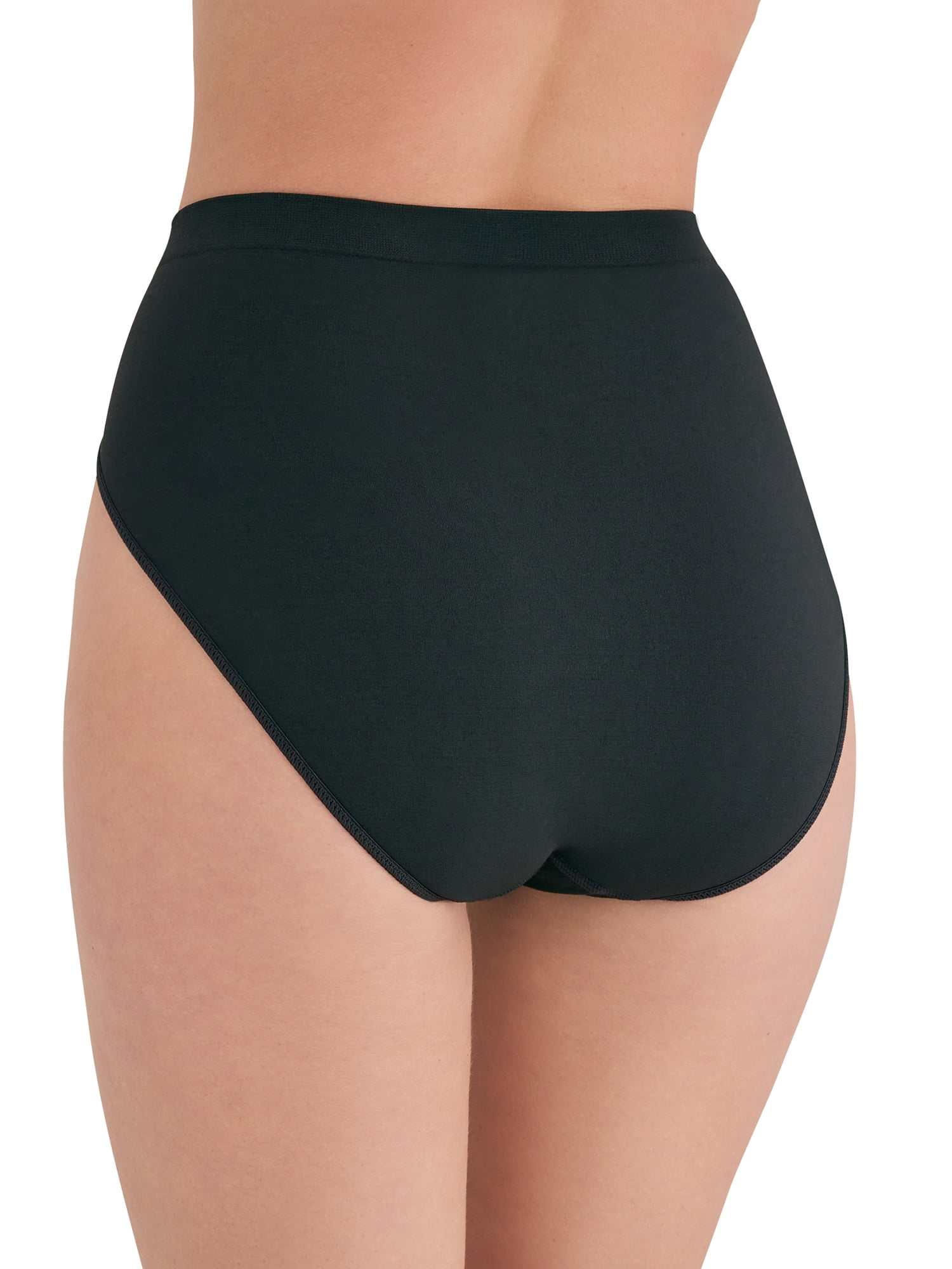 Joyspun Women's Seamless High Cut Panties, 6-Pack, Sizes XS-XXXL