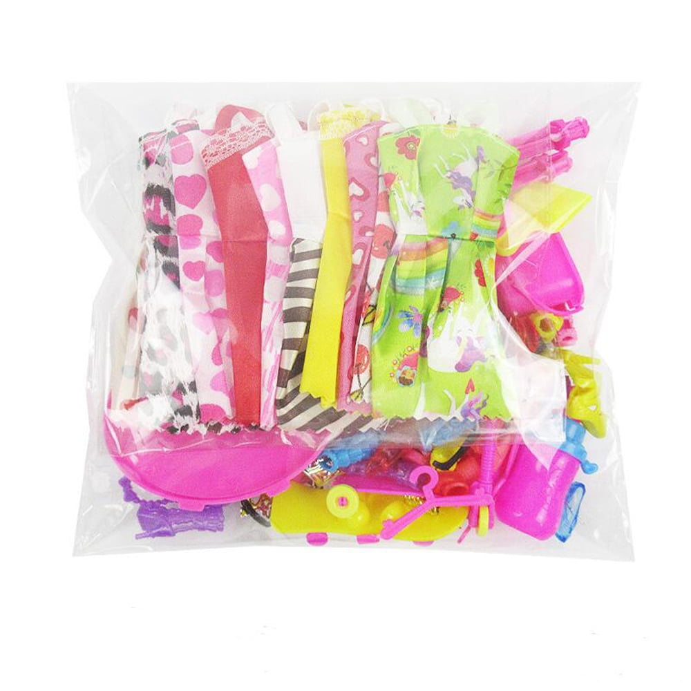 20X Hangers Accessories For Doll Clothes Dress Skirt Shoes Pretend Gift