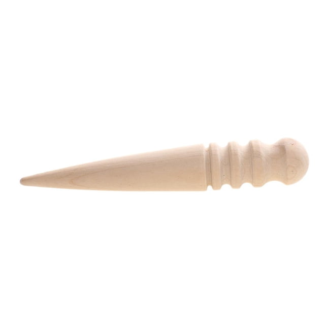 Rongfmy Leathercraft Wood Edge Slicker Round Multi Size Burnisher Tools for Leather