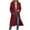 Wine, variant on ManxiVoo Women's Fall Winter Long Wool Blend Coat Loose Fit Notched Collar Timeless Versatile Style S Size Grey