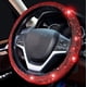 thumbnail image 2 of Funda para volante de mujer, con cristales brillantes Bling Bling, universal para coche o SUV, 15 pulgadas (diamante rojo), 2 of 5