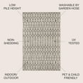 thumbnail image 2 of Moroccan Geometric Indoor Outdoor Round Area Rug 9 Ft Light Gray/Black, Ourika Textured Weave for Backyard, Patio, Porch, Easy-Cleaning, High Traffic Pet-Friendly, Non-Shedding, 2 of 5