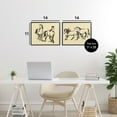 thumbnail image 3 of Stupell Industries Gestured Horses in Motion 2 Piece Black Framed Giclee Art Set design by Victoria Barnes, 11 x 14, 3 of 8