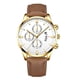 thumbnail image 1 of Relojes De Cuarzo Con Correa De Cuero De Alta Calidad Para Hombres , Estilo Simple De Moda Ultrafina/Reloj De Acero Inoxidable De Oro Negro/Pulsera De Negocios De Esfera De Vidrio Minimalista, 1 of 4