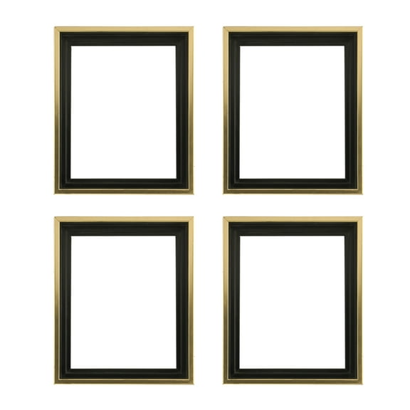 Creative Mark Illusions Floater Frame For 3/4" Deep Canvases - 14x18" Gold/Black - No Glass or Backing - Wood Composite Floating Illusion Frame for Canvas Paintings- With Hanging Hardware