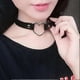 thumbnail image 4 of 3Pcs Heart Shape Adjustable Leather Choker Punk PU Necklace Goth Choker Soft Collar Choker Gothic Necklace Choker, 4 of 5