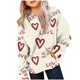 thumbnail image 2 of Sudadera con capucha para niños, camiseta de manga larga con estampado de cuello redondo para niños y niñas mayores, sudadera con capucha, top de poliéster para niña, 2 of 6