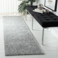 thumbnail image 2 of SAFAVIEH August Carlene Solid Plush Shag Runner Rug, Silver, 2'3" x 18' - Modern Design, Silver, Non-Shedding & Easy Cleaning, Ultra Plush Thick Pile, Ideal for Living Room, Bedroom, 2 of 10