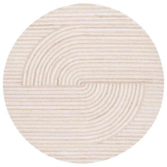 SAFAVIEH Southampton Austen Geometric Area Rug, Beige/Ivory, 6' x 6' Round