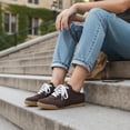 thumbnail image 4 of Cushionaire Tock Genuine Leather Lace-Up Casual Sneakers for Women – Retro-Inspired Tennis Shoe with Gum Rubber Outsole, Cushioned Arch Support, Lightweight Low Top Trainer, 4 of 15