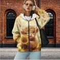 thumbnail image 2 of Uorisanigo Highland Cow Sunflower Womens Fall Hooded Sweatshirts Size XL Warm Slight Stretch Womens Zip Up Hoodies Oversized Sweatshirt with Pocket Soft Fall Fashion Sweatshirt, 2 of 7