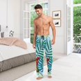 thumbnail image 7 of Tropical Palm Leaves Ghost Pajama Pants, Men's Lounge Pants Light with Drawstring and Pockets, Christmas New Year Birthday Father's Day Gifts, Medium, 7 of 7