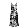 thumbnail image 5 of Kvture Summer Dresses for Women Beach Vacation Spaghetti Strap v Neck Sun Dress Flowy Maxi Long Sundresses Trendy B Multicolor, 5 of 5