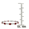 thumbnail image 2 of Sterling Silver with Natural Garnet and White Topaz Tennis Bracelet, 2 of 4
