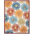 thumbnail image 3 of SAFAVIEH Cabana Aria Floral Indoor/Outdoor Area Rug, Creme/Red, 8' x 10', 3 of 8
