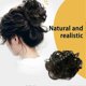 thumbnail image 2 of Clip In Hair Messy Bun Hair Extensions Updo Scrunchie Hairpiece Natural, 2 of 5