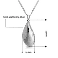 thumbnail image 2 of Better Jewelry Mussel shell Pendant w. Cuban chain .925 Sterling Silver made in the USA, 2 of 2
