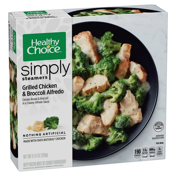 Healthy Choice Simply Steamers Grilled Chicken & Broccoli Alfredo, 9.15