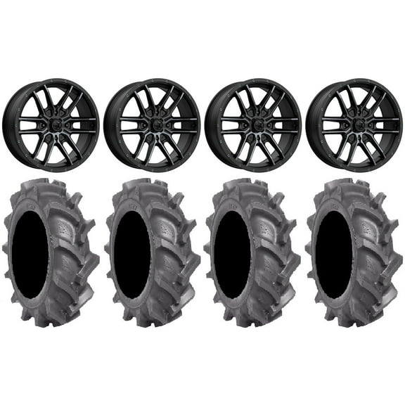 MSA Fang 18" Wheels Black 33" BKT AT 171 Tires Sportsman RZR Ranger