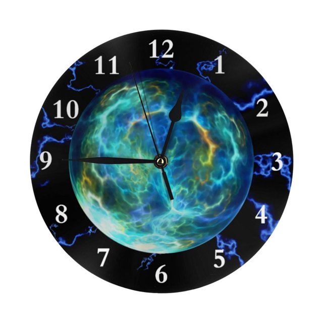 Reloj de pared eléctrico de plasma - Relojes de pared silenciosos que no hacen tictac de 10 pulgadas - Estilo rústico retro decorativo para sala de estar, cocina, hogar, baño y dormitorio