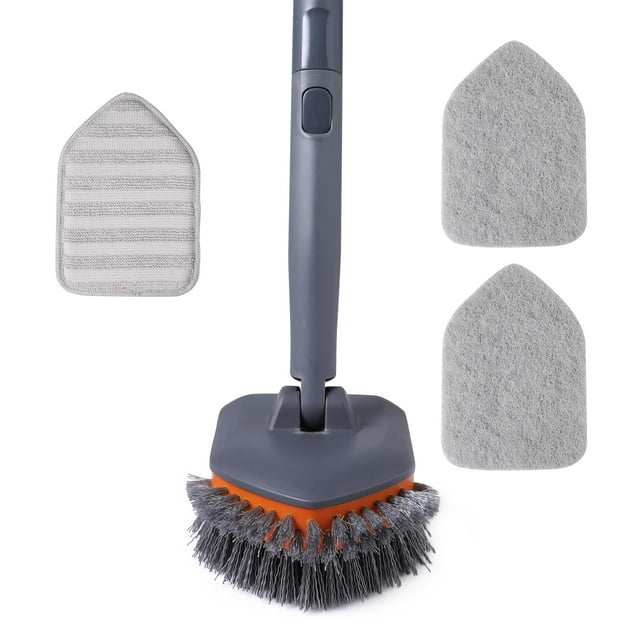 Cepillo para fregar azulejos CLEANHOME para bañera con 3 almohadillas de limpieza de 56 cm