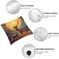 thumbnail image 6 of Acheng Throw Pillow Covers Home Decor Set of 2 Pillow Cases Decorative Outdoor Cushion Couch Sofa Pillowcases Colorful Boho Circle Doodle Ethnic Leaf 20x20in, 6 of 7