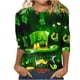 thumbnail image 2 of Fiudx Liquidación de Ofertas Flash Blusa Holgada con Estampado de Pascua y Cuello Redondo Retro de Manga Tres Cuartos a La Moda para Mujer, 2 of 4