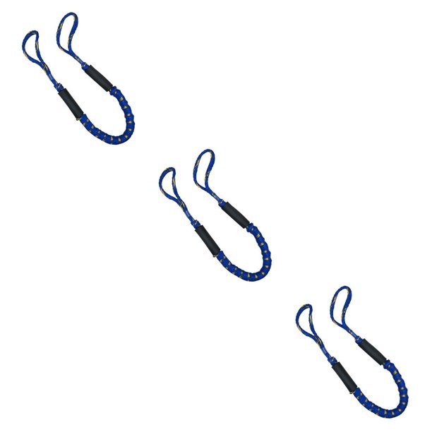 Greeniant 1 juego de cuerdas de amarre de línea de muelle Bungee para barco de 4 pies, 2 cuerdas, cuerda elástica, cuerda de amarre para Niebieskie żółte kropki 3Conjunto
