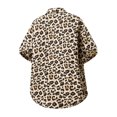 thumbnail image 5 of RUTAYY Men's Shirts Casual Short Sleeve Turndown Collar Leopard Print Button Down Summer Outdoor Party Holiday Beach Blouse, 5 of 5