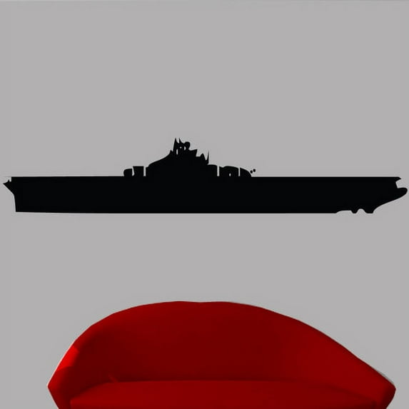 Wallhogs Haynes Aircraft Carrier Silhouette Cutout Wall Decal